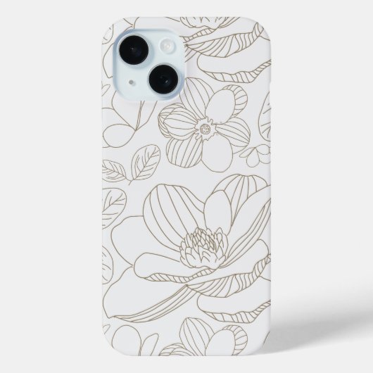 Warme Minimalistische Magnolia blühneutral Case-Mate iPhone Hülle (Rückseite)