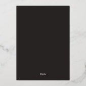 Warme, Minimalistische Script-Hochzeit Folieneinladung (Rückseite)