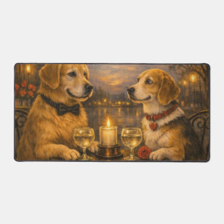 Warme Momente Hund Date Nacht Schreibtischunterlag Schreibtischunterlage