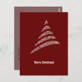 Warme monochrome QR Code Weihnachtsbaum Postkarte (Vorne/Hinten)