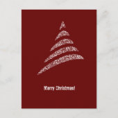 Warme monochrome QR Code Weihnachtsbaum Postkarte (Vorderseite)