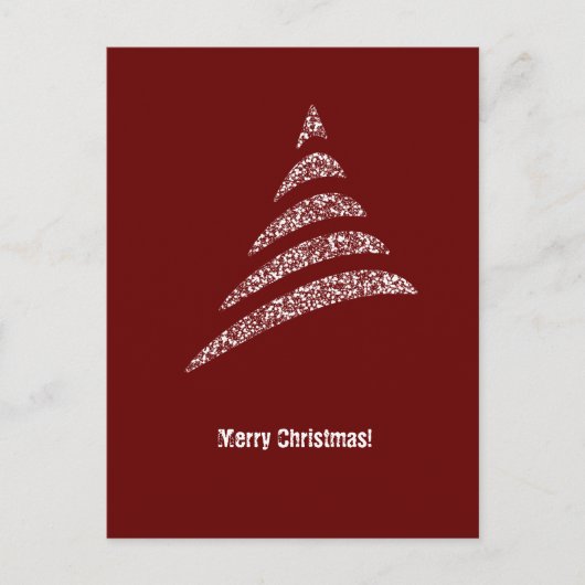 Warme monochrome QR Code Weihnachtsbaum Postkarte (Vorderseite)