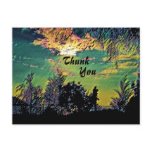 Warme Morgendämmerung Sonnenaufgang Bäume Danke