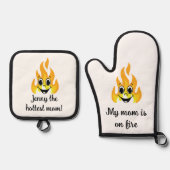 Warme Mutter Ofenhandschuh & Topflappen-Set (Vorderseite)