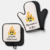 Warme Mutter Ofenhandschuh & Topflappen-Set (Vorderseite/Rückseite)