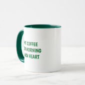 Warme Nachricht Kaffeetasse (Vorderseite Links)