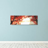 Warme Nacht unter dem roten Baum - Digitale Kunst Leinwanddruck (Insitu (Holzboden))