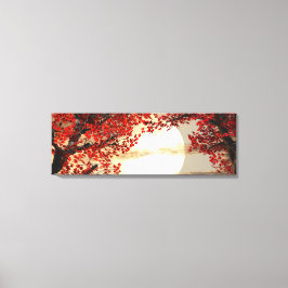 Warme Nacht unter dem roten Baum - Digitale Kunst Leinwanddruck