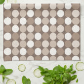 Warme neutrale Erdkreis-Geometrie Geschirrtuch (Gefaltet)