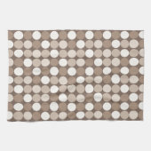 Warme neutrale Erdkreis-Geometrie Geschirrtuch (Horizontal)