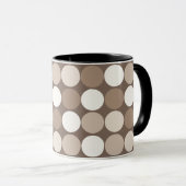 Warme neutrale Erdkreis-Geometrie Tasse (VorderseiteRechts)
