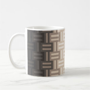 Warme Neutrale Farbtöne Quilt-Muster Kaffeetasse
