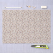 Warme Neutrals Cafe Ombre Dot Mandala Art Deco Seidenpapier (Handwerk)