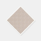 Warme Neutrals Cafe Ombre Dot Mandala Art Deco Serviette (Ecke)