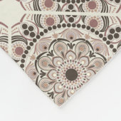 Warme Neutrals Espresso Dot Mandala Diamond Tile Fleecedecke (Ecke)