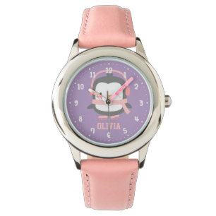 Warme niedliche kleine Pinguin-Mädchen-Uhren Armbanduhr
