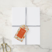 Warme Orange Blumige Dankbarkeit Geschenkanhänger (Mit Garn)