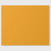 Warme Orange Ditsy Blumen Punkte Muster Geschenkpapier (Flach)