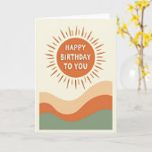 Warme Orange Geburtstagskarte Karte (Gelbe Blume)