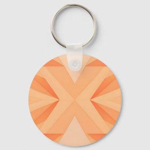Warme orange geometrische Sternenexplosion Abstrak Schlüsselanhänger