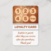 Warme Orange lädt zur Gestaltung lokaler Unternehm Treuekarte (Vorderseite)