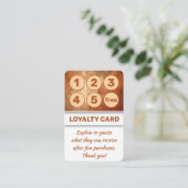 Warme Orange lädt zur Gestaltung lokaler Unternehm Treuekarte (Stehend Vorderseite)