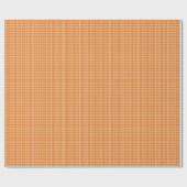 Warme Orange Leinen-Karomuster Geschenkpapier (Flach)