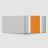 Warme, orange weiße Streifen auf hellgrau Gästebuch (Voll)