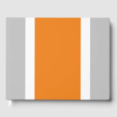 Warme, orange weiße Streifen auf hellgrau Gästebuch (Vorderseite)