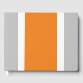 Warme, orange weiße Streifen auf hellgrau Gästebuch