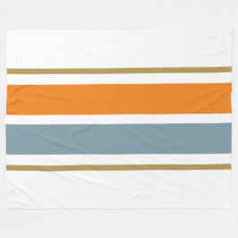 Warme Orangefarbene Schieferblau Weißbraune Racing Fleecedecke