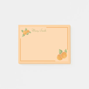 Warme Orangen-Zitrus-Randgestaltung Post-it Klebezettel