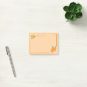Warme Orangen-Zitrus-Randgestaltung Post-it Klebezettel (Büro)