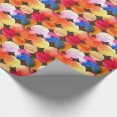 Warme Orangenfarbe abstrakte Kunst Geschenkpapier (Ecke)