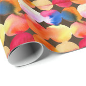 Warme Orangenfarbe abstrakte Kunst Geschenkpapier (Rolleneckpunkt)