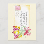Warme Ostern Segen Tulips | Postkarte (Vorderseite)