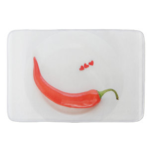 Warme Paprika Weißrot Badematte