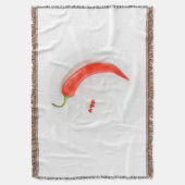 Warme Paprika Weißrot Decke (Vorderseite Vertikal)
