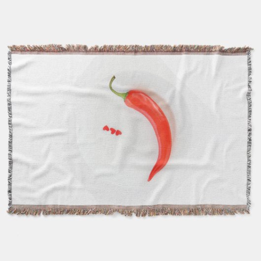 Warme Paprika Weißrot Decke (Vorderseite)