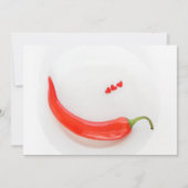 Warme Paprika Weißrot Einladung (Vorderseite)