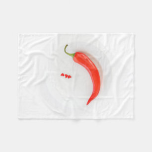 Warme Paprika Weißrot Fleecedecke