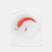 Warme Paprika Weißrot Fleecedecke (Vorderseite)