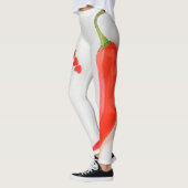 Warme Paprika Weißrot Leggings (Links)