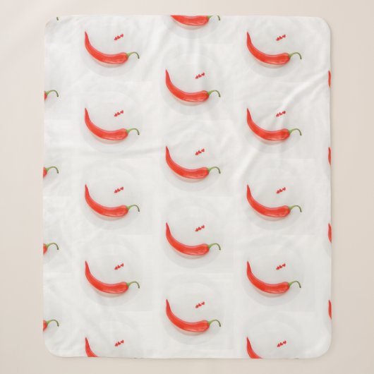 Warme Paprika Weißrot Sherpadecke (Vorderseite)