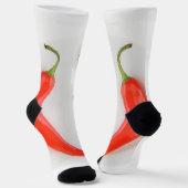 Warme Paprika Weißrot Socken (Gewinkelt)