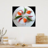 Warme Paprikaschoten Poster (Küche)