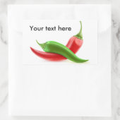 Warme Paprikaschoten Rechteckiger Aufkleber (Tasche)