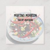 Warme Paprikaschoten Salat Quadratische Visitenkarte (Vorderseite)