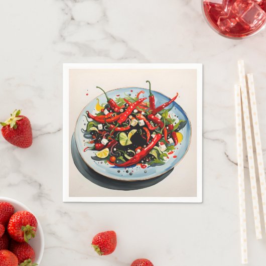 Warme Paprikaschoten Salat Serviette (Beispiel)