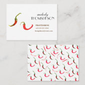 Warme Paprikaschoten  Visitenkarte (Vorne/Hinten)